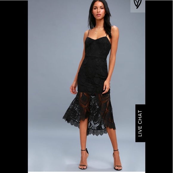 Lulus Dresses & Skirts - NWOT Lulu’s Pure Passion Black Lace Dress